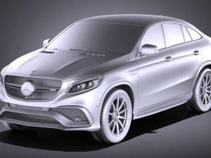 Mercedes-Benz GLE 63 AMG Coupe 2017 vray 3D Модель