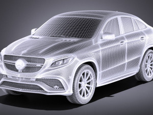 Mercedes-Benz GLE 63 AMG Coupe 2017 vray 3D Модель