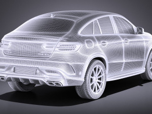Mercedes-Benz GLE 63 AMG Coupe 2017 vray 3D Модель