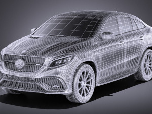 Mercedes-Benz GLE 63 AMG Coupe 2017 vray 3D Модель