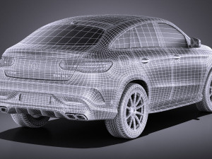 Mercedes-Benz GLE 63 AMG Coupe 2017 vray 3D Модель
