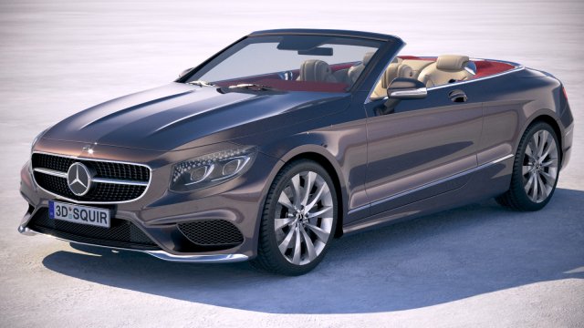 Mercedes-Benz S-Class Cabriolet 2018 3D Model .c4d .max .obj .3ds .fbx .stl .blend 