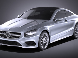 Mercedes-Benz S-class Coupe 2017 vray Modelo 3D