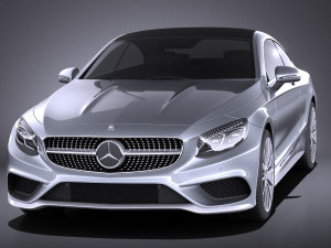 Mercedes-Benz S-class Coupe 2017 vray 3D Model