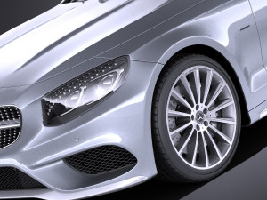 Mercedes-Benz S-class Coupe 2017 vray 3D Model