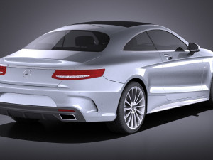 Mercedes-Benz S-class Coupe 2017 vray 3D Model