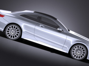 Mercedes-Benz S-class Coupe 2017 vray 3D Model