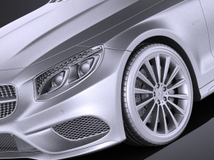 Mercedes-Benz S-class Coupe 2017 vray 3D Model