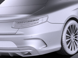 Mercedes-Benz S-class Coupe 2017 vray 3D Model