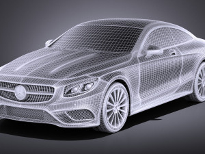 Mercedes-Benz S-class Coupe 2017 vray 3D Model