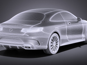 Mercedes-Benz S-class Coupe 2017 vray 3D Model
