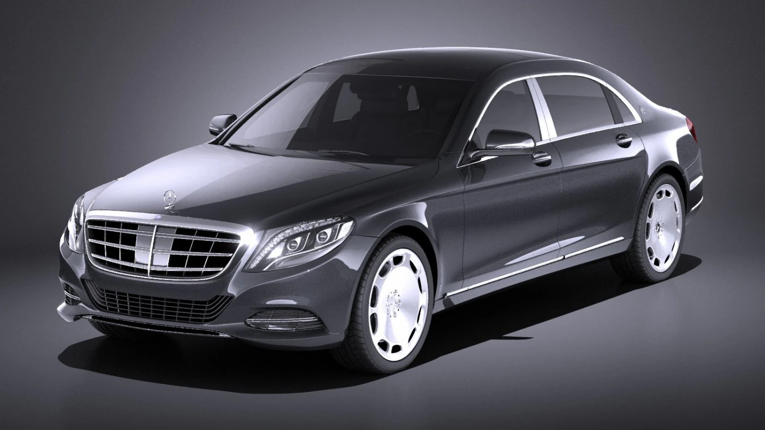 Mercedes-Benz S-class Maybach 2016 vray 3D Model .c4d .max .obj .3ds .fbx .stl .blend 