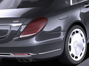 Mercedes-Benz S-class Maybach 2016 vray 3D Model