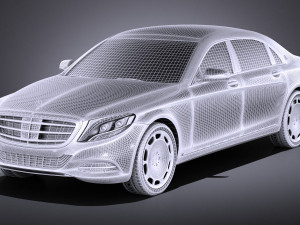 Mercedes-Benz S-class Maybach 2016 vray 3D Model