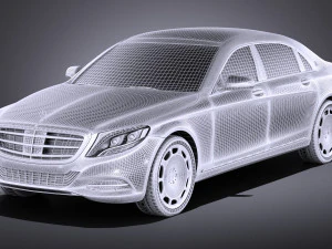 Mercedes-Benz S-class Maybach 2016 vray 3D Model