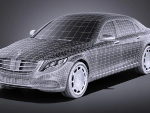 Mercedes-Benz S-class Maybach 2016 vray 3D Model