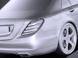 Mercedes-Benz S-class 2016 vray Modello 3D