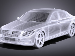 Mercedes-Benz S-class 2016 vray Modello 3D