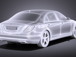 Mercedes-Benz S-class 2016 vray Modello 3D
