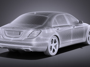 Mercedes-Benz S-class 2016 vray Modello 3D
