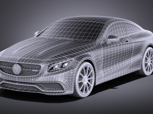 Mercedes-Benz S63 AMG Coupe 2016 vray 3D-Modell