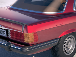 Mercedes-Benz SL USA C107 1981 3D Model