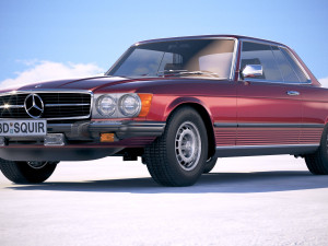 Mercedes-Benz SL USA C107 1981 3D Model