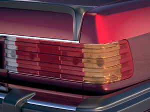 Mercedes-Benz SL USA C107 1981 3D Model