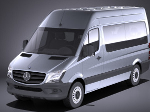 Mercedes-Benz Sprinter Passenger Van 2017 vray 3D Model