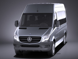 Mercedes-Benz Sprinter Passenger Van 2017 vray 3D Model