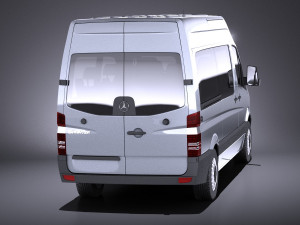 Mercedes-Benz Sprinter Passenger Van 2017 vray 3D Model