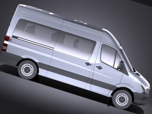 Mercedes-Benz Sprinter Passenger Van 2017 vray 3D Model