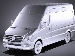 Mercedes-Benz Sprinter Passenger Van 2017 vray 3D Model