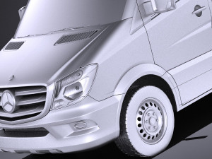 Mercedes-Benz Sprinter Passenger Van 2017 vray 3D Model