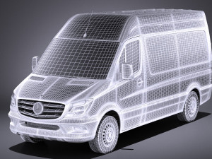 Mercedes-Benz Sprinter Passenger Van 2017 vray 3D Model