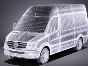 Mercedes-Benz Sprinter Passenger Van 2017 vray 3D Model