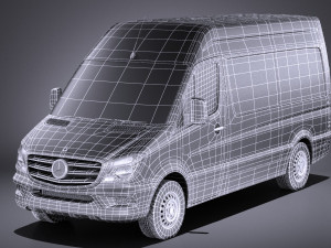Mercedes-Benz Sprinter Passenger Van 2017 vray 3D Model
