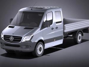 Mercedes-Benz Sprinter Pickup Lungo 2017 vray Modello 3D