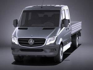 Mercedes-Benz Sprinter Pickup Long 2017 vray 3D Model