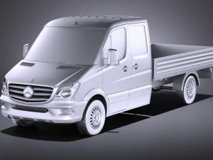 Mercedes-Benz Sprinter Pickup Long 2017 vray 3D Model