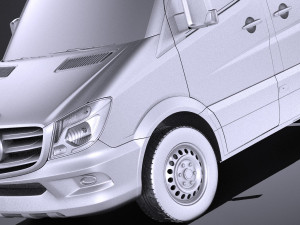 Mercedes-Benz Sprinter Pickup Long 2017 vray 3D Model