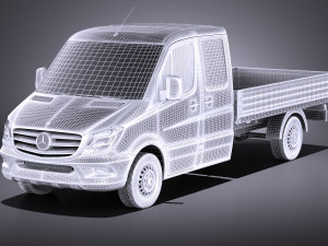 Mercedes-Benz Sprinter Pickup Long 2017 vray 3D Model