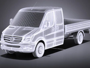 Mercedes-Benz Sprinter Pickup Long 2017 vray 3D Model