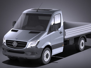 mercedes-benz sprinter pickup short 2017 vray 3D Model