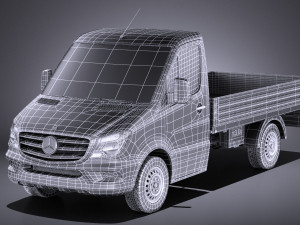 Mercedes-Benz Sprinter Pickup Short 2017 vray 3Dモデル