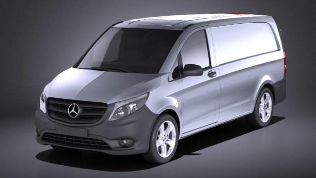 Mercedes-Benz Vito Panel Van 2017 vray 3D Model .c4d .max .obj .3ds .fbx .stl .blend 