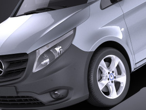 Mercedes-Benz Vito Panel Van 2017 vray 3D Model