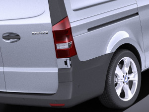 Mercedes-Benz Vito Panel Van 2017 vray 3D Model