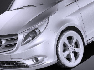 Mercedes-Benz Vito Panel Van 2017 vray 3D Model