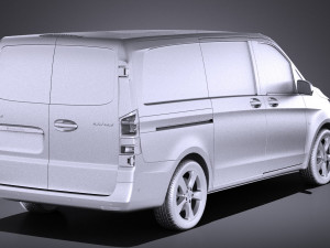 Mercedes-Benz Vito Panel Van 2017 vray 3D Model